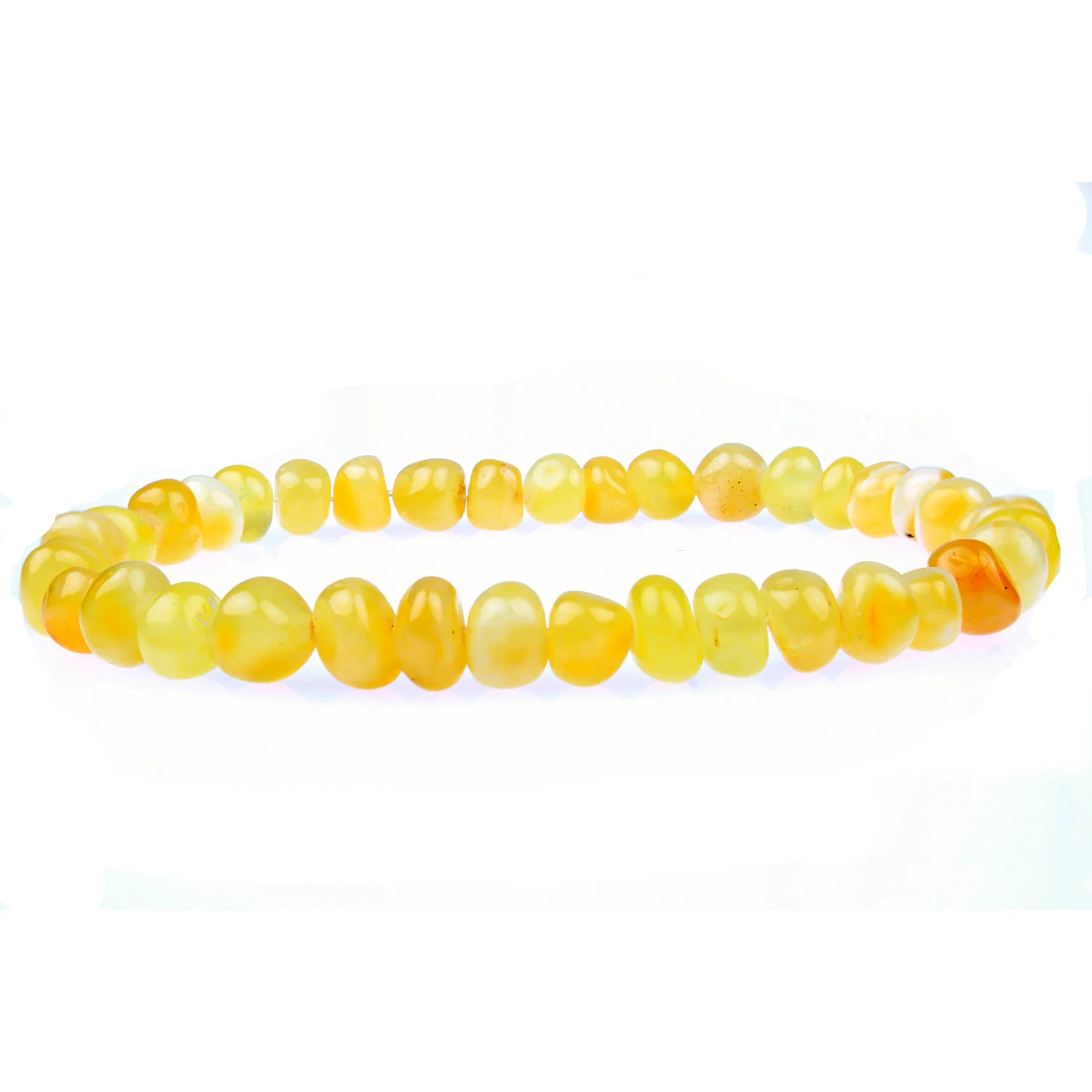 Baltic Amber Bracelet - Polished Milk - Adult - Image 3
