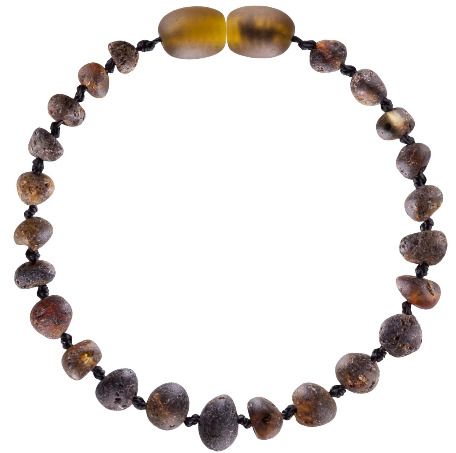Baltic Amber Bracelet or Anklet - Raw Green - Children's - Image 3