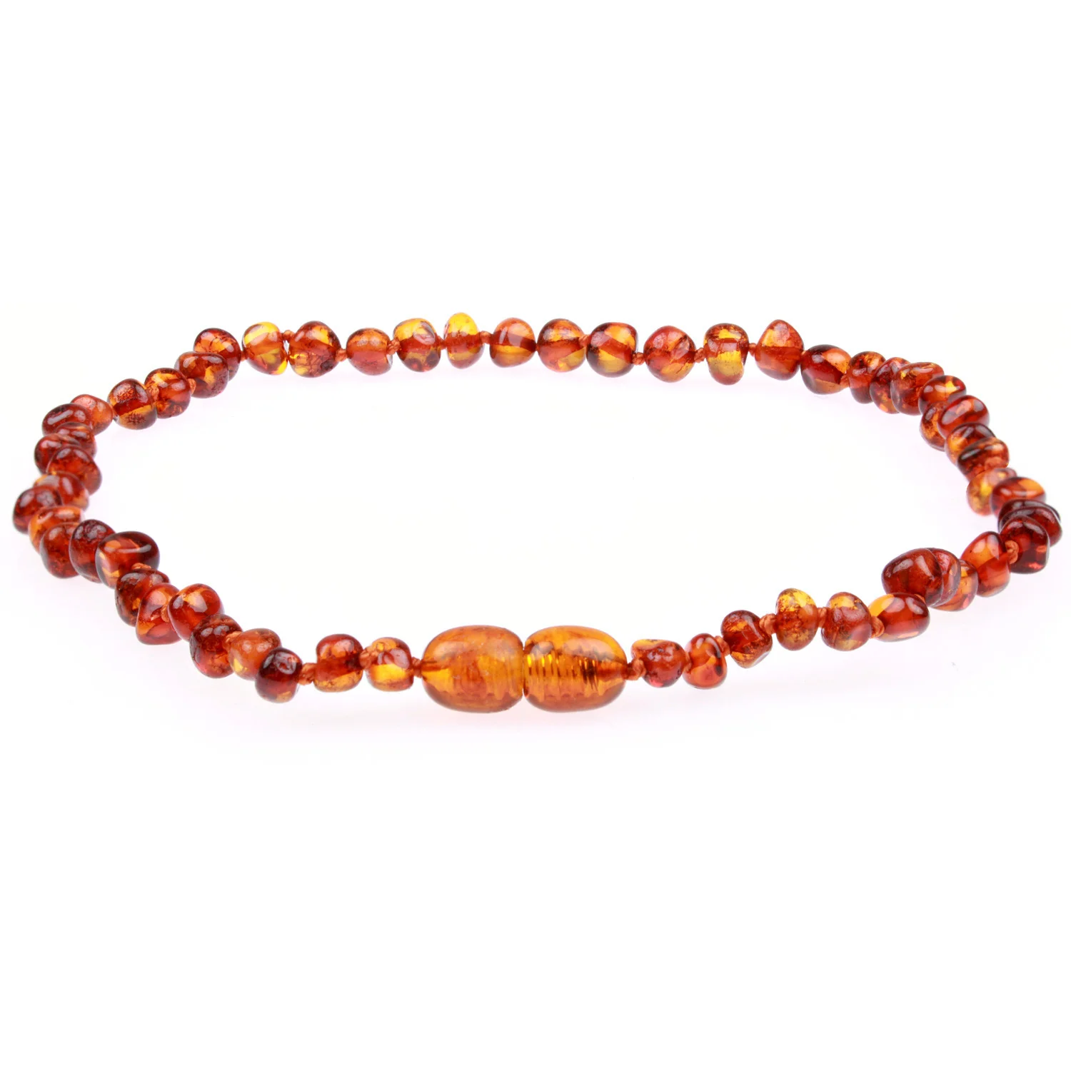 Baltic Amber Necklace - Polished Cognac - Children's - Image 2