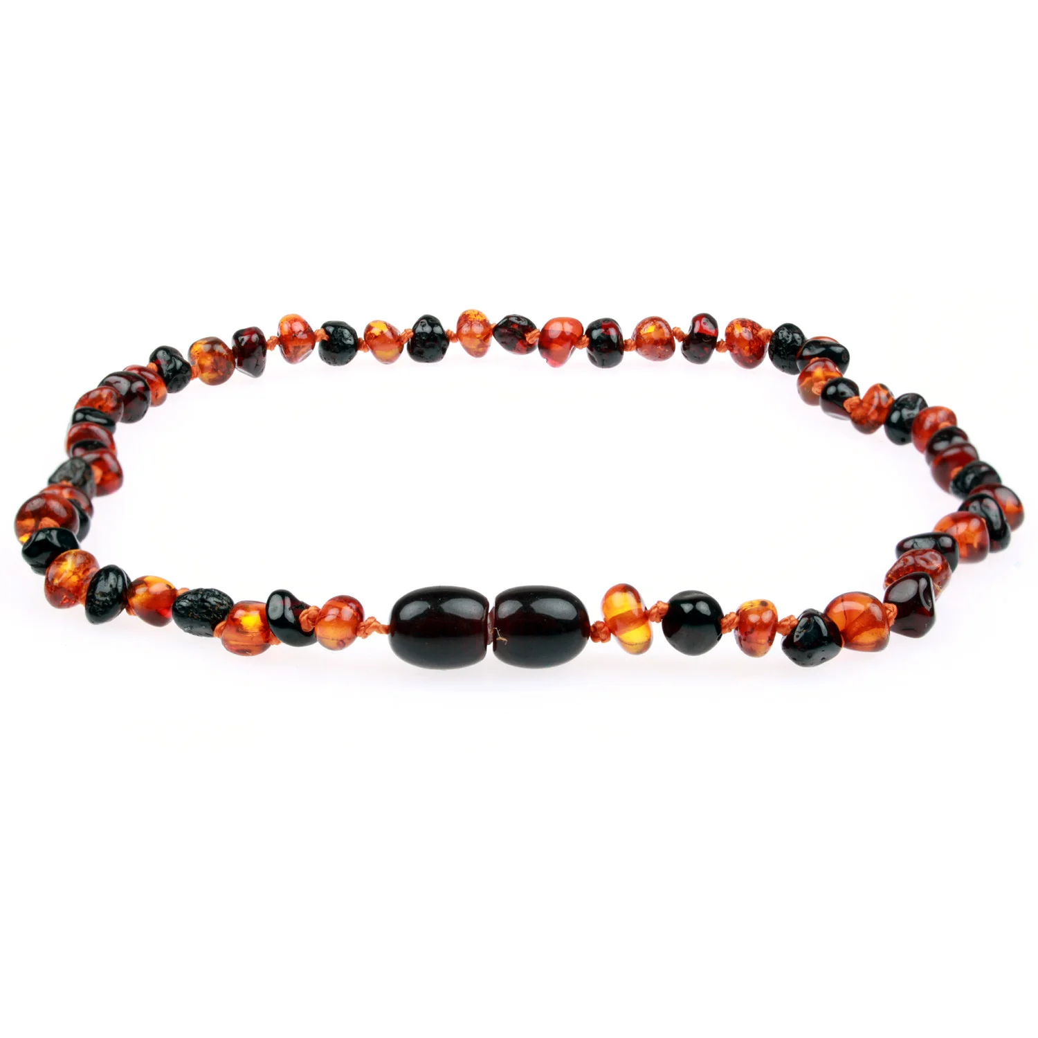 Baltic Amber Necklace - Cognac + Cherry - Children's - Image 3