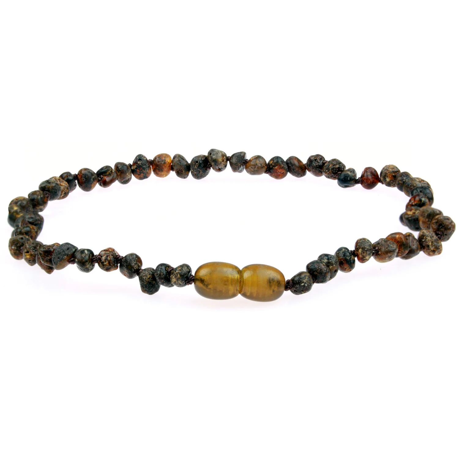 Baltic Amber Necklace - Raw Green - Children's - Image 3