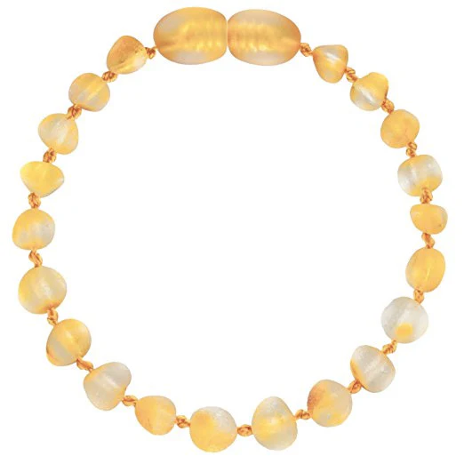 Baltic Amber Bracelet or Anklet - Raw Honey - Children's - Image 3